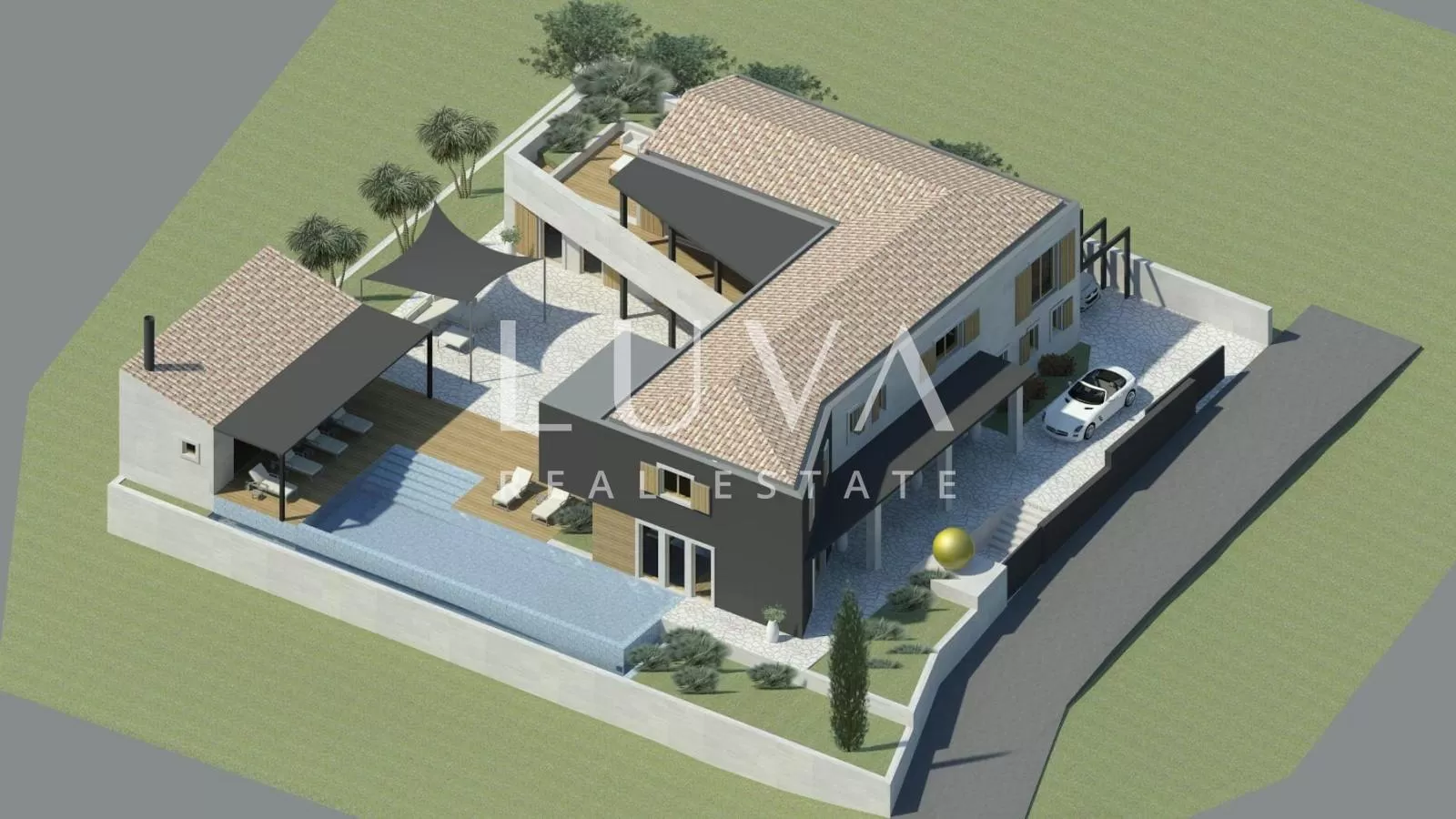 Istrien, Buje, 3906 m² baugrundstück für Villenbau zu verkaufen